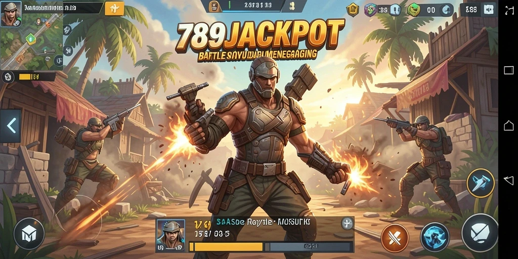 Screenshot menunjukkan aksi pertempuran seru di 789JACKPOT.