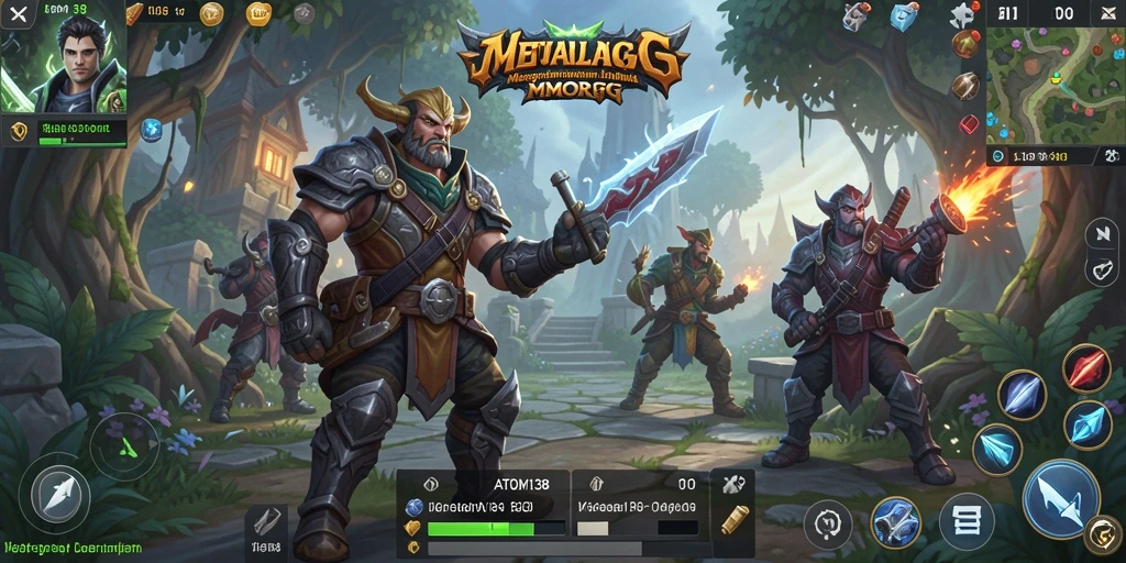 Screenshot gameplay ATOM138 menampilkan aksi pertarungan seru di dunia MMORPG.