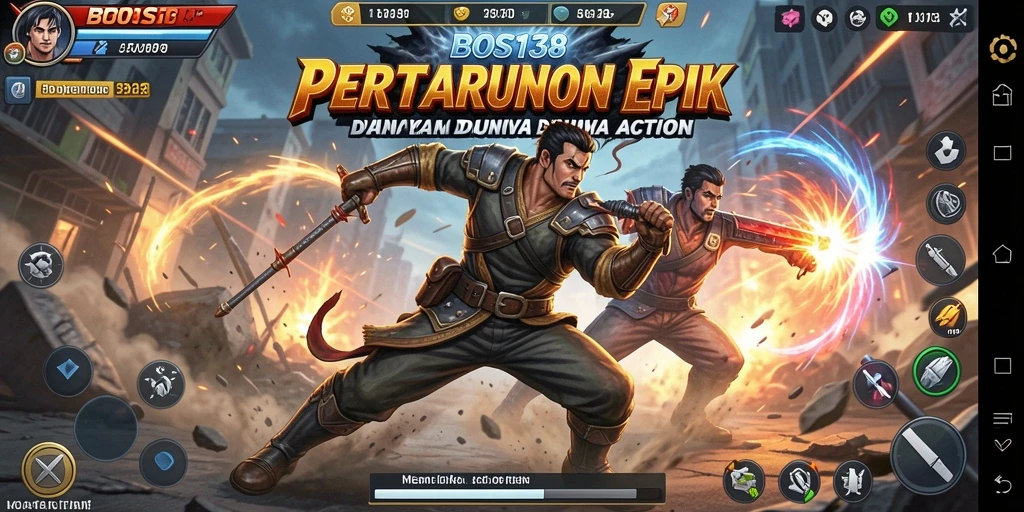 Screenshot menampilkan aksi seru dalam permainan BOS138.