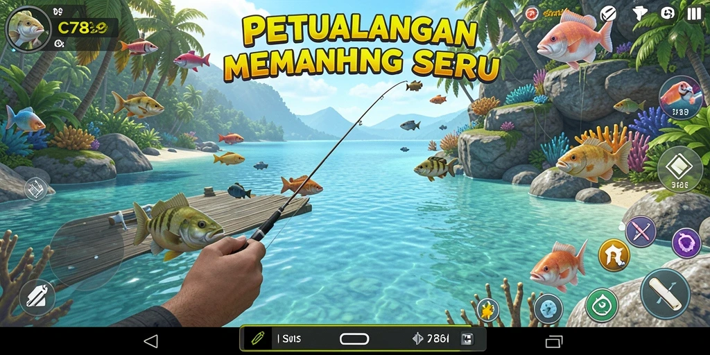 Tangkapan ikan yang menakjubkan dalam gameplay C789.