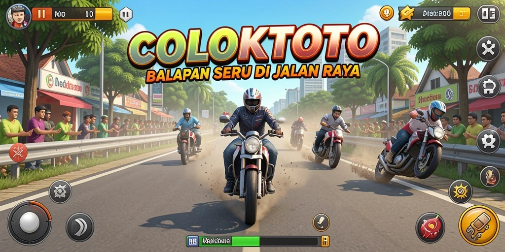 Tampilan gameplay seru balapan di COLOKTOTO.