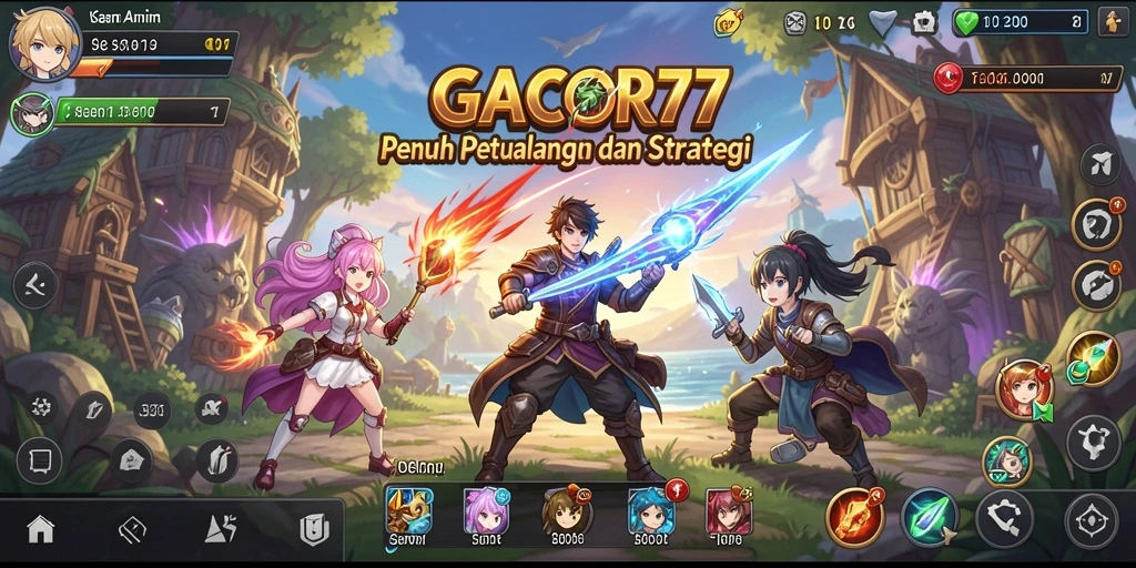 Screenshot gameplay menampilkan pertempuran seru di GACOR77.