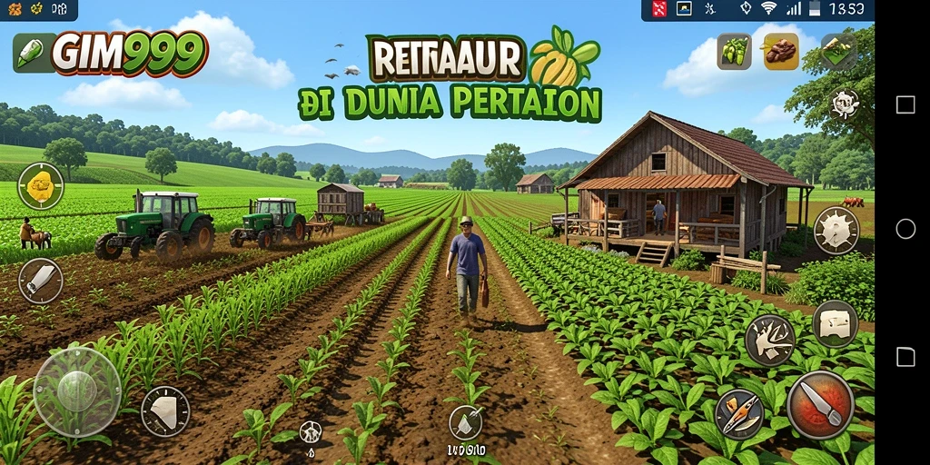 Tampilan gameplay seru di dunia pertanian GIM999.