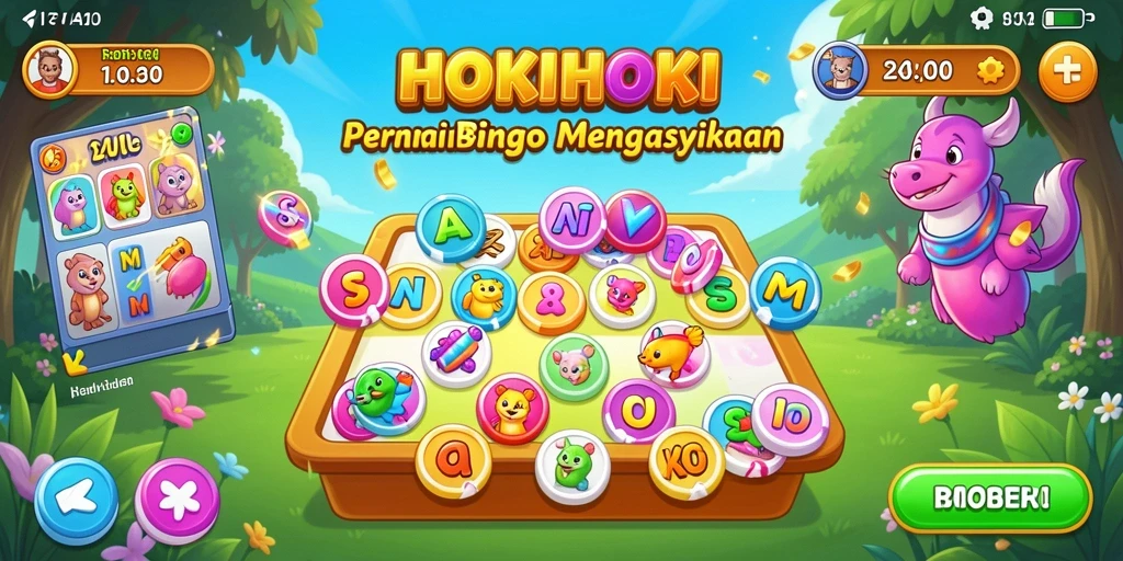 Screenshot gameplay utama HOKIHOKI menampilkan suasana permainan Bingo.