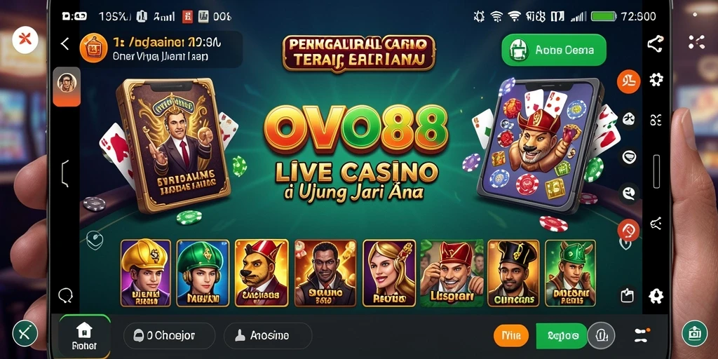 Tampilan antarmuka OVO88 yang menarik saat gameplay Live Casino.