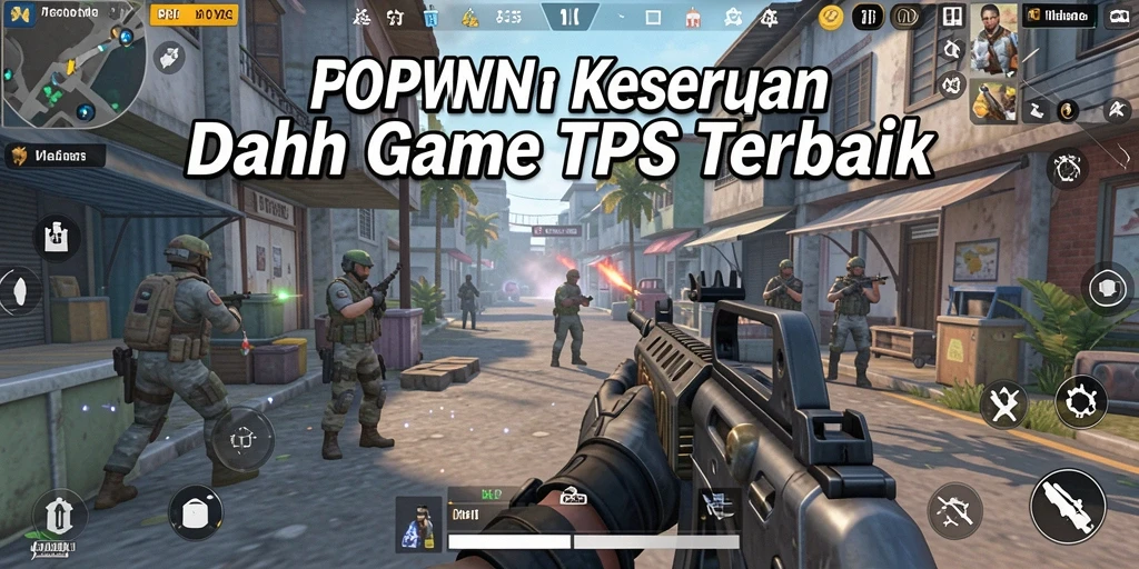 Tangkapan layar menampilkan aksi seru dalam permainan TPS.