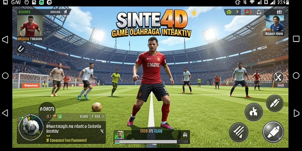 Tampilan gameplay menarik dari SINTE4D yang menampilkan berbagai olahraga.
