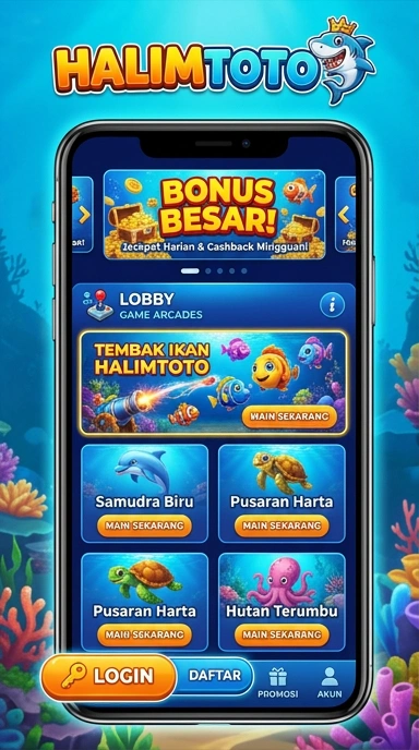 Menu kategori aplikasi di halimtoto.